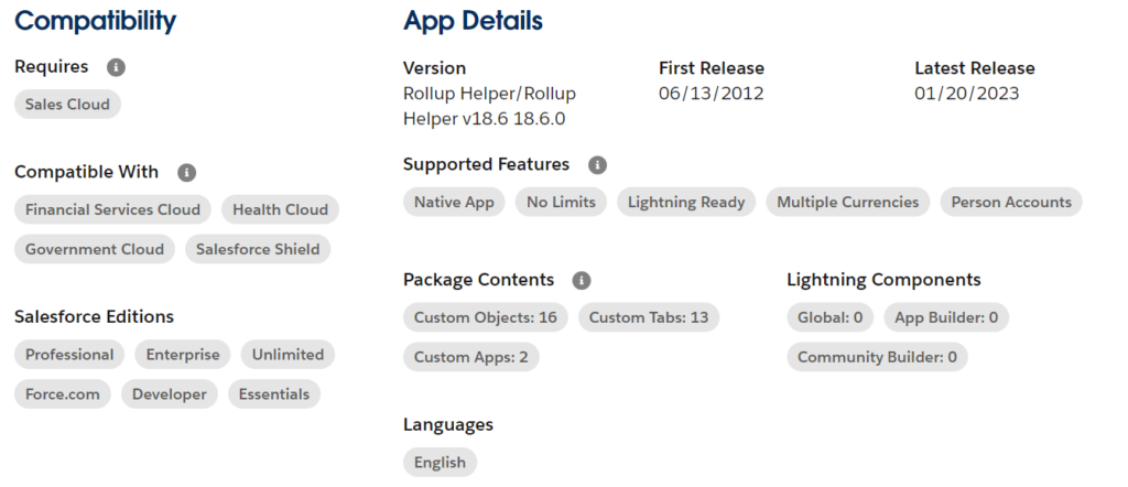 Rollup Helper App Details
