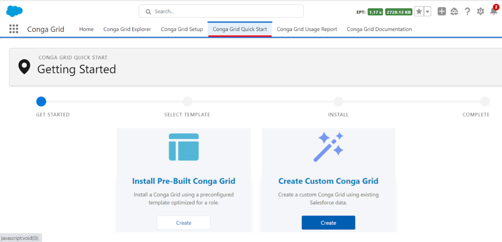 Step 11- pre-installed templates for work