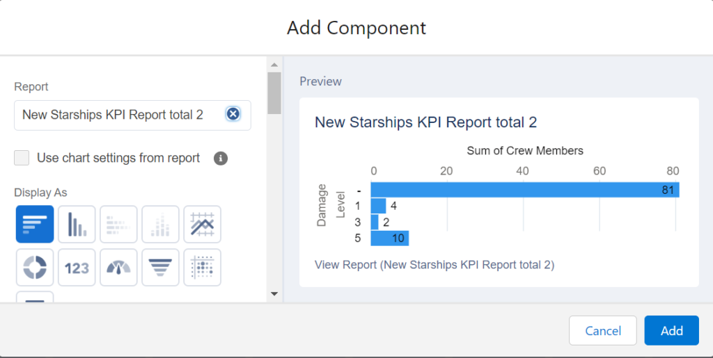 Add Components to Dashboard