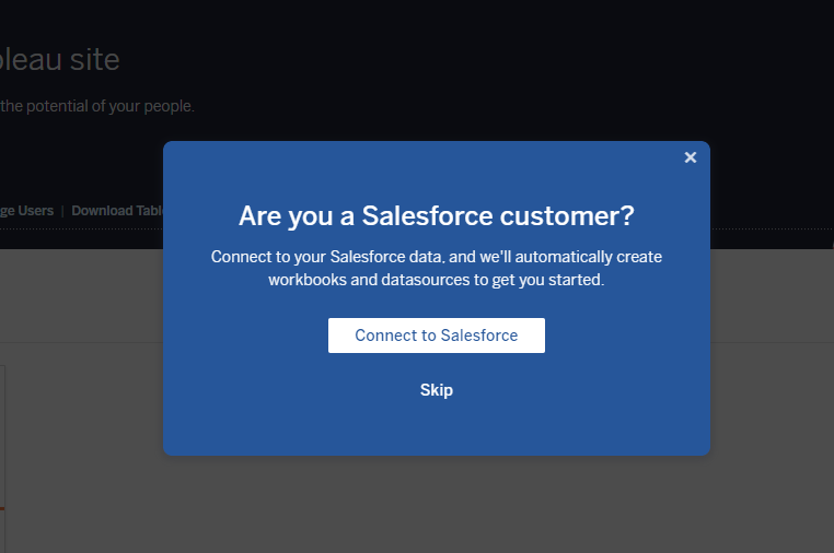 Step 3.1 - Connect your Salesforce Org to Tableau