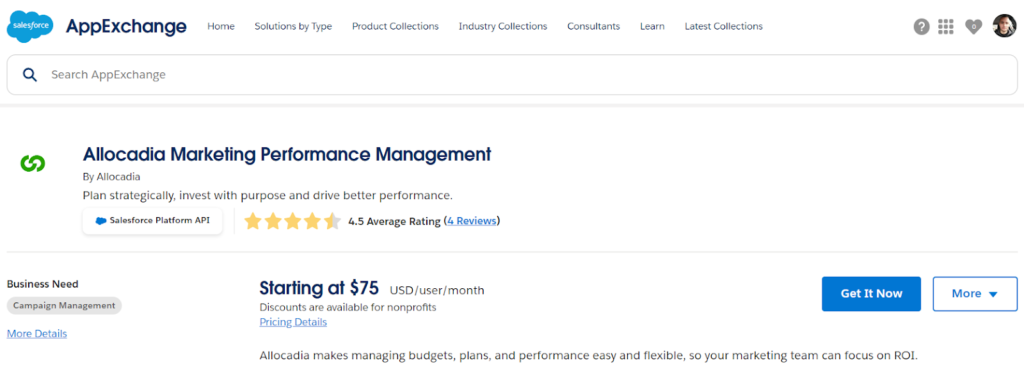 Allocadia AppExchange