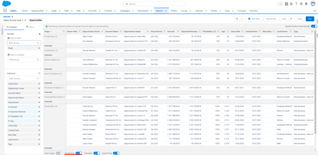 Deselect Detail Rows