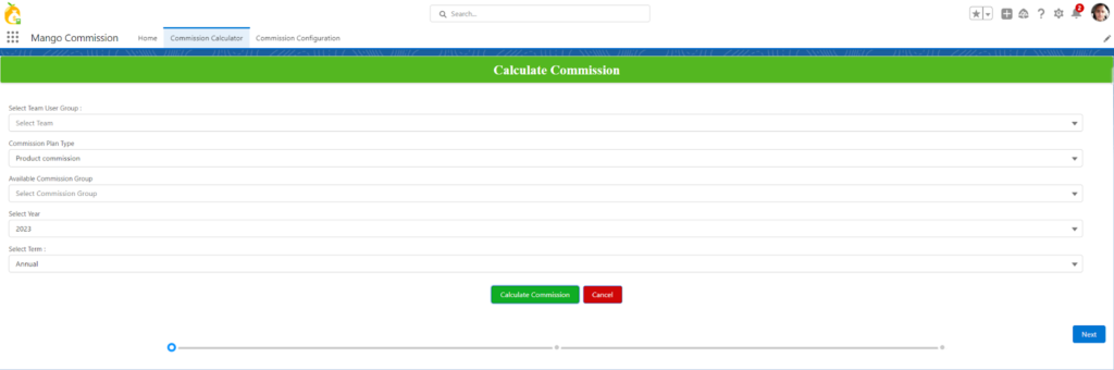 Mango Commission App Dashboard