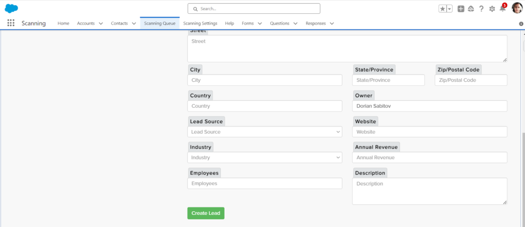 Select which type of records you want to create