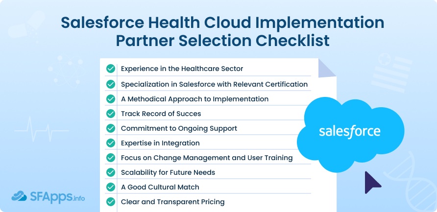 Salesforce Heath Cloud Implementation Partner Selection