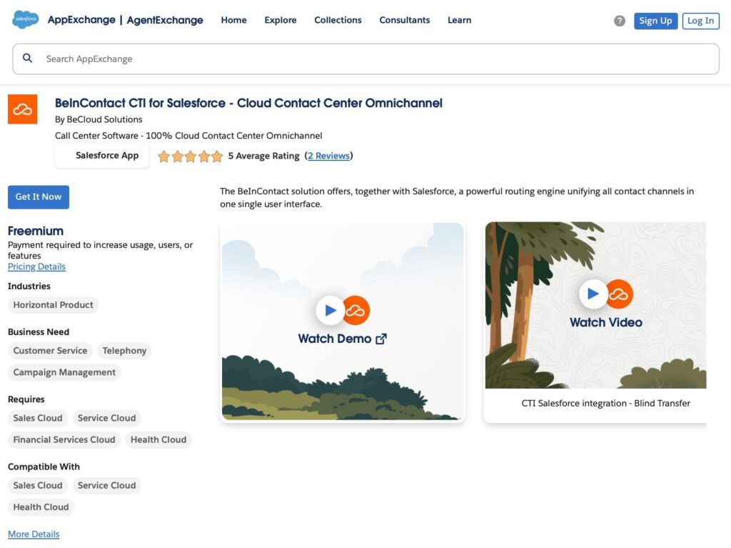 BeInContact CTI for Salesforce
