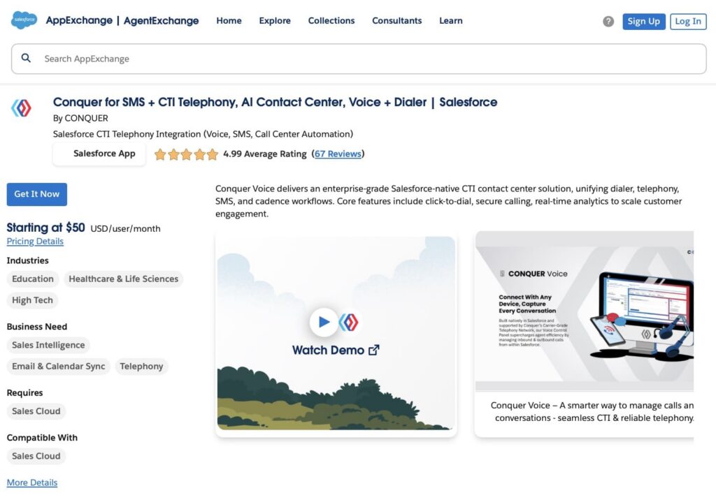 Conquer for SMS + CTI Telephony