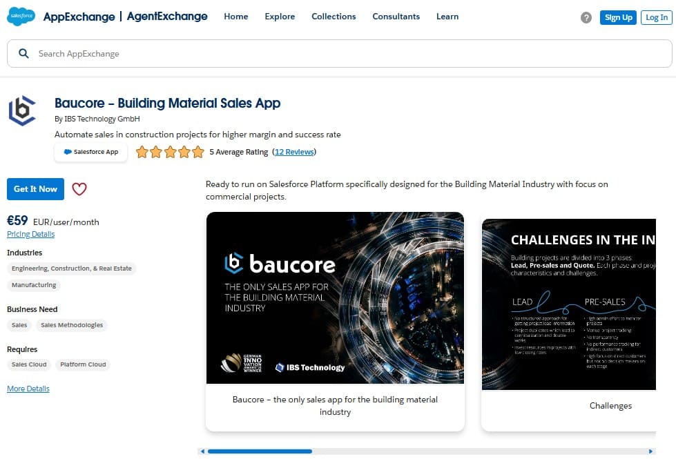 Baucore on AppExchange