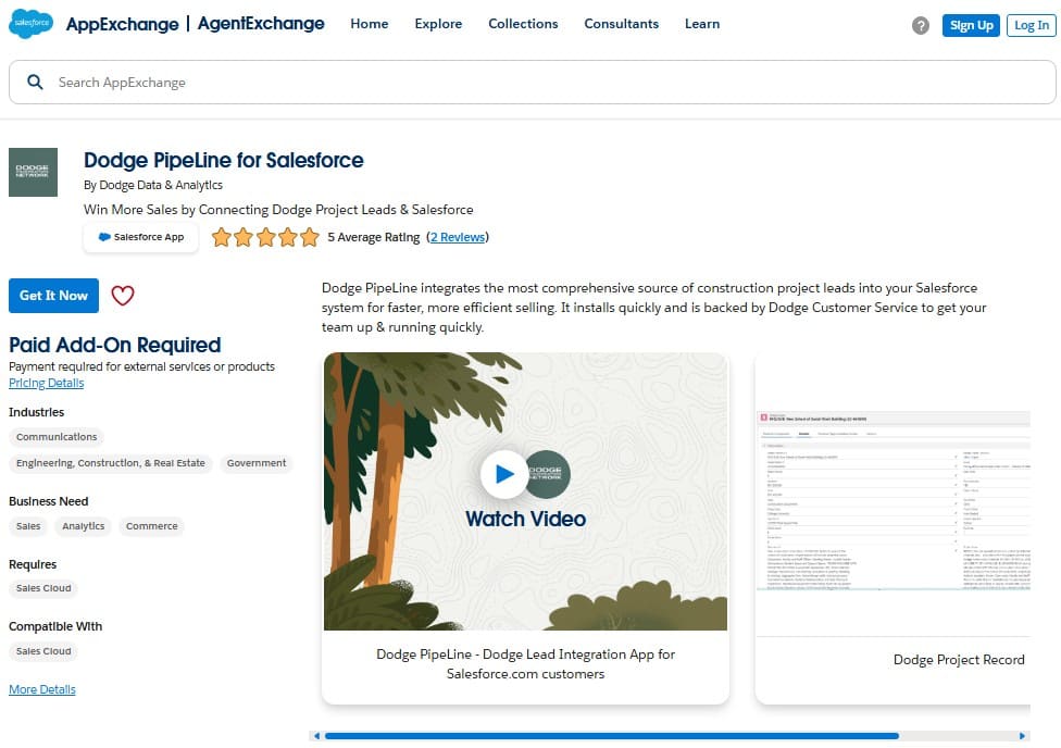 Dodge PipeLine for Salesforce on AppExchange