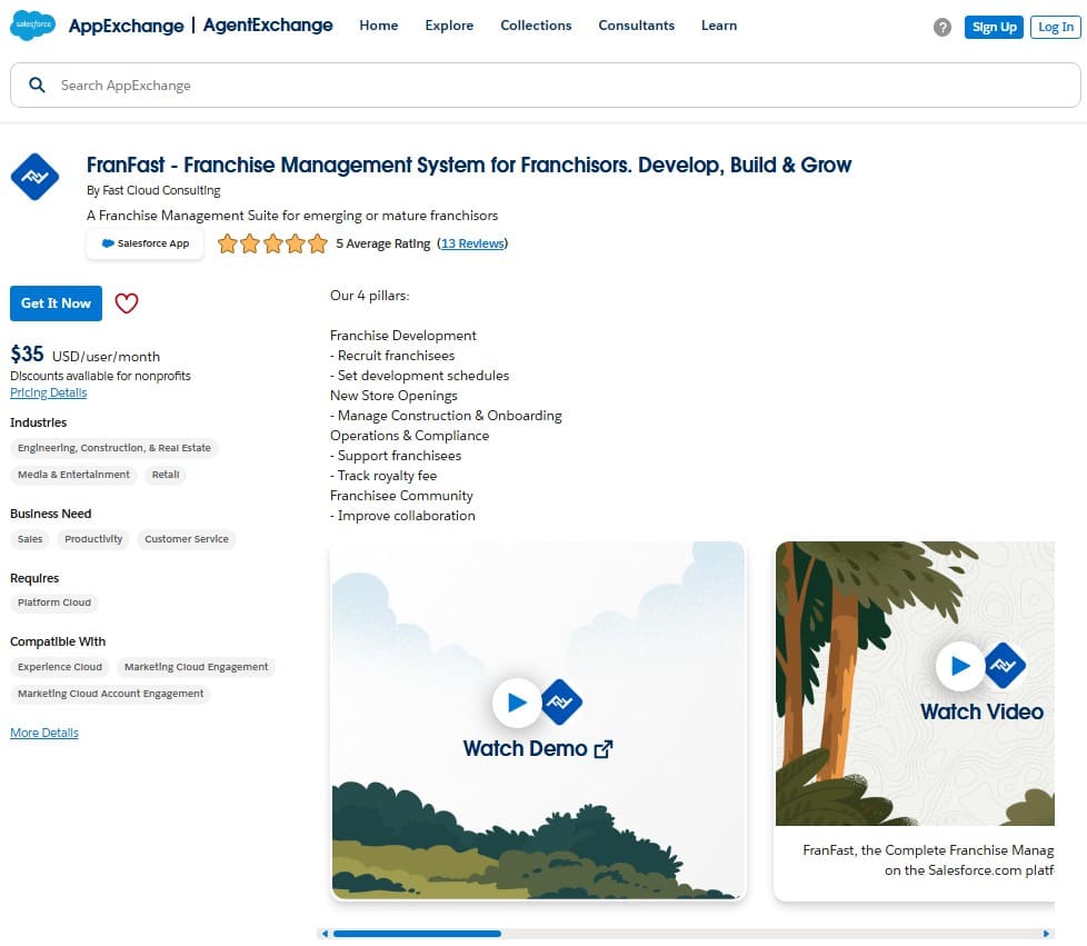 FranFast on AppExchange