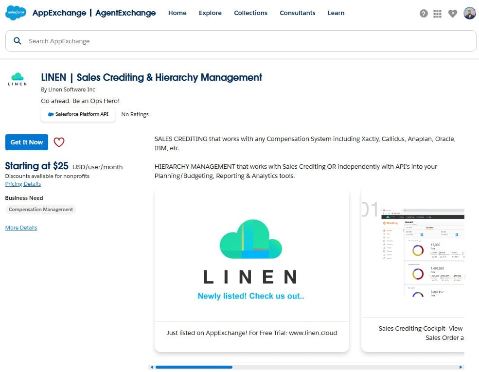LINEN on AppExchange