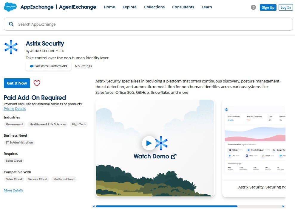 Astrix Security on AppExchange