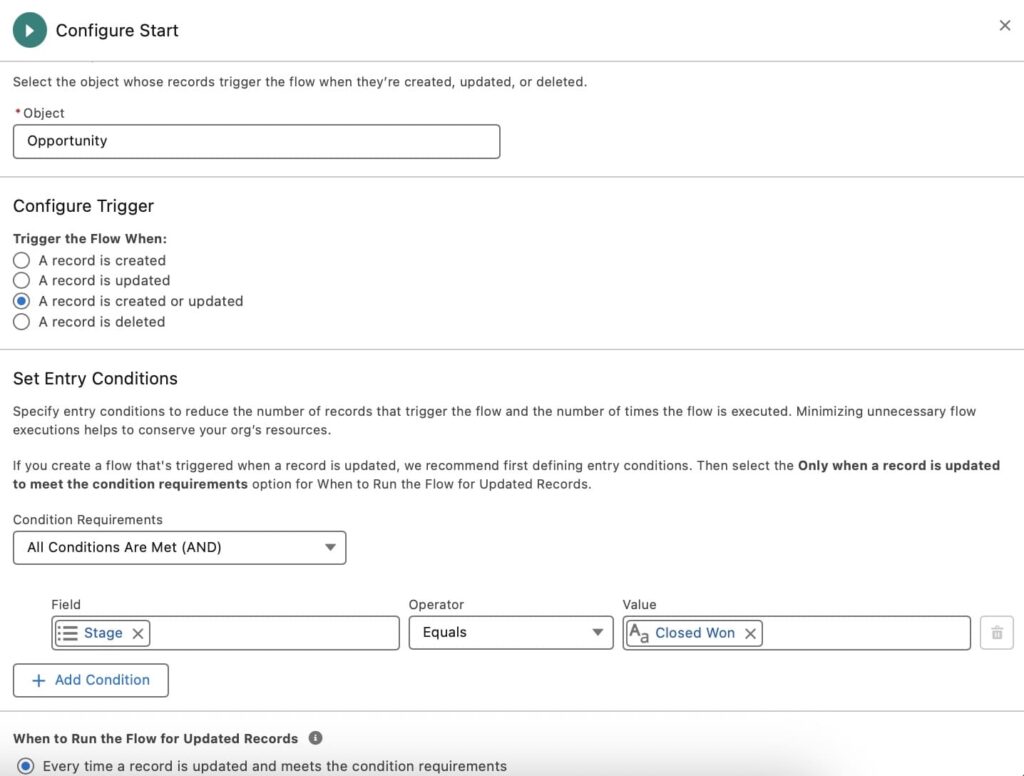 Configure Start