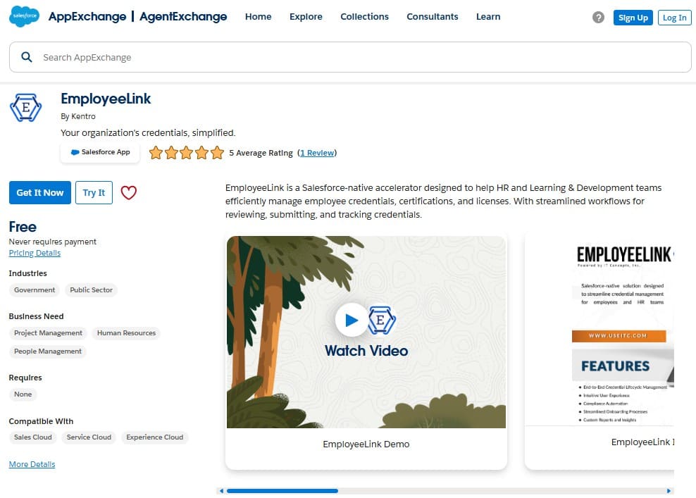 EmployeeLink on AppExchange