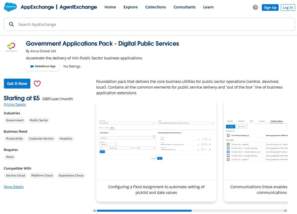 Government Applications Pack - Digital Public Services on AppExchange