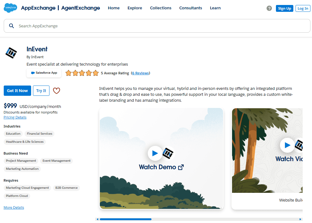 InEvent on AppExchange