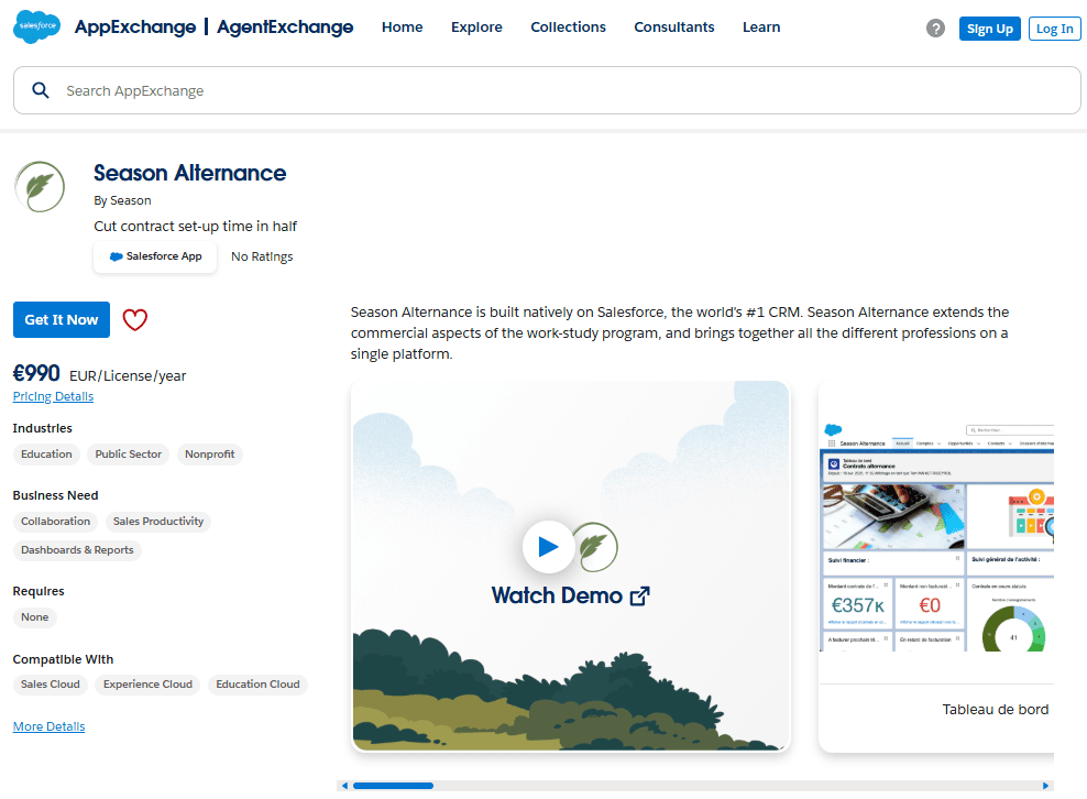 Season Alternance on AppExchange