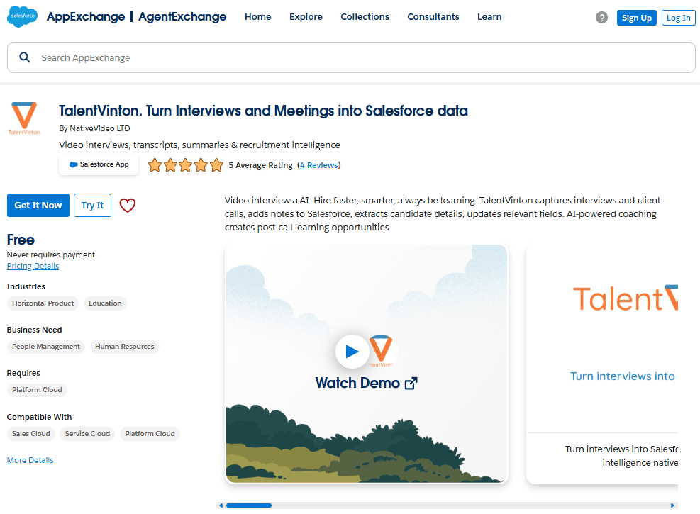 TalentVinton on AppExchange