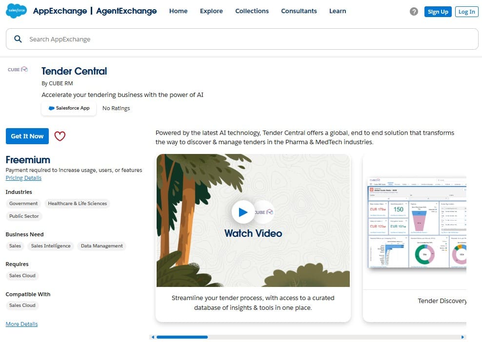 Tender Central on AppExchange