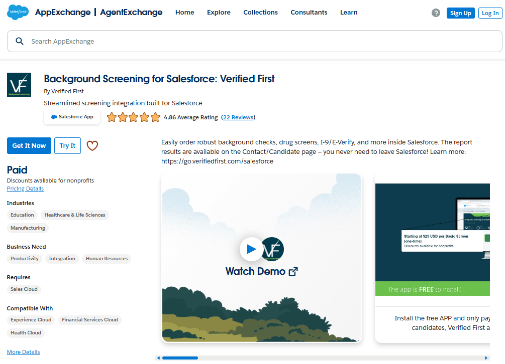 Verified First on AppExchange