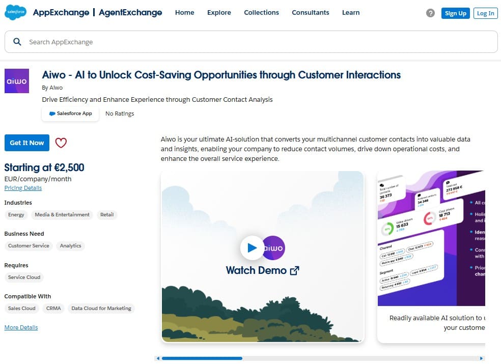 Aiwo on AppExchange