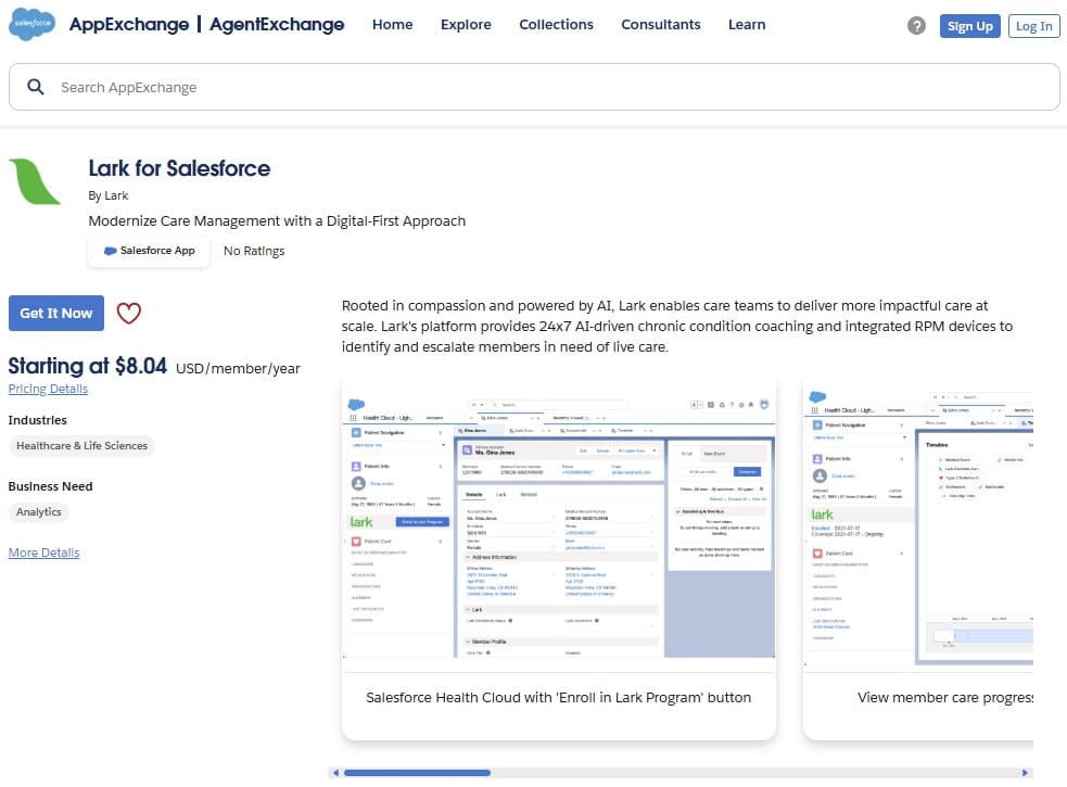 Lark for Salesforce on AppExchange