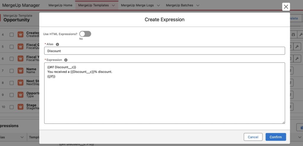 Create Expression