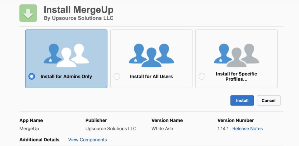 Install MergeUp