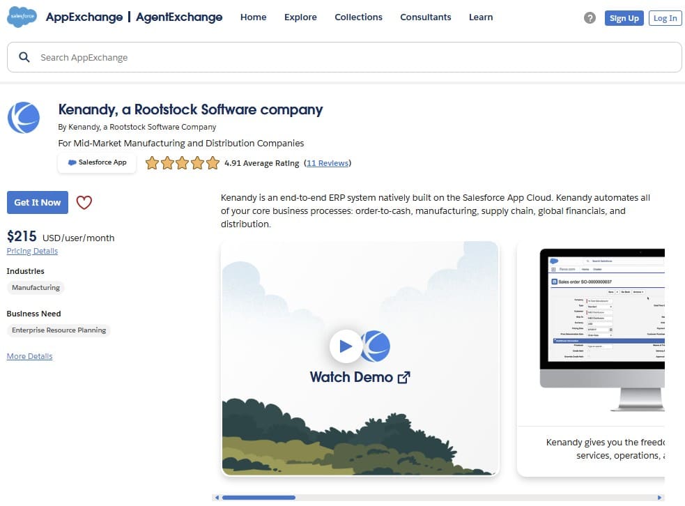 Kenandy on AppExchange