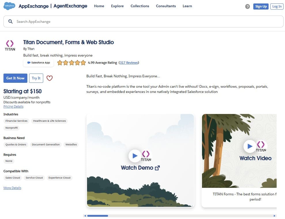 Titan Document, Forms & Web Studio on AppExchange
