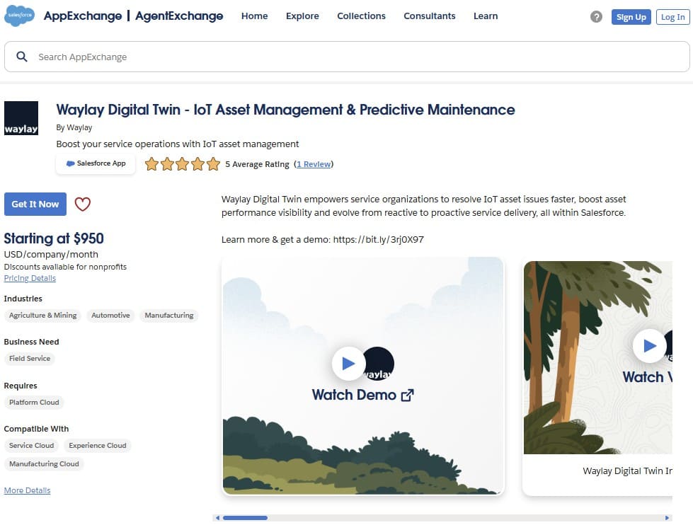 Waylay Digital Twin on AppExchange