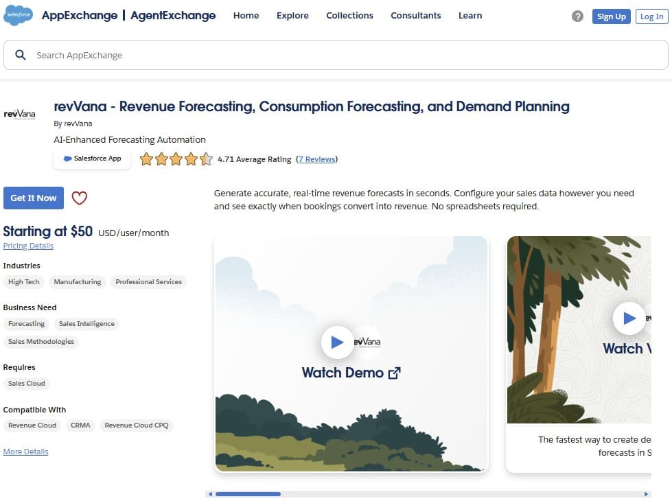 revVana on AppExchange