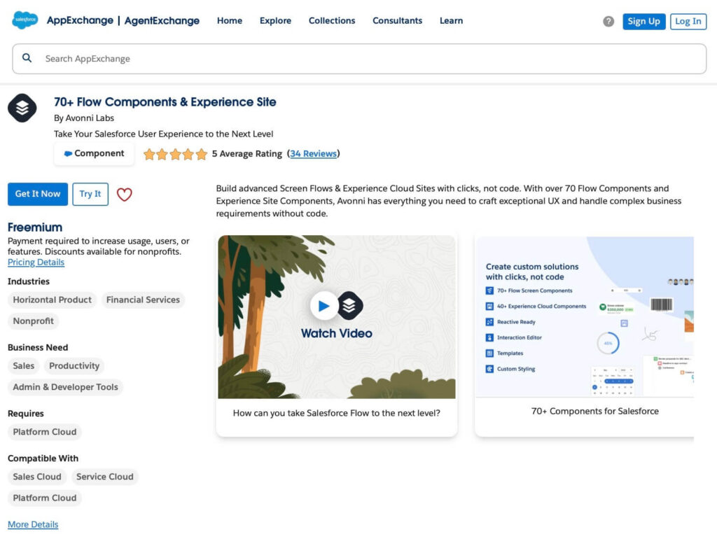 70+ Flow Components & Experience Site