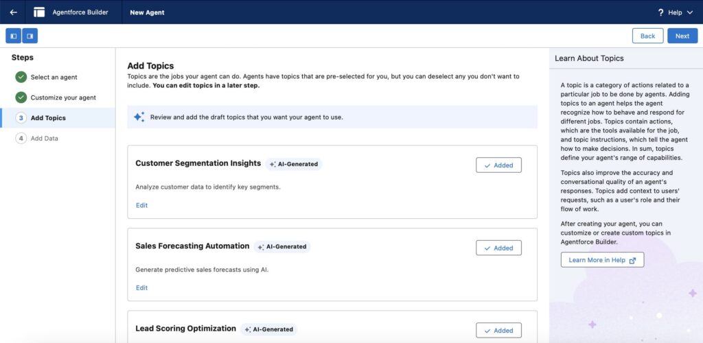 Add Topics to Agent