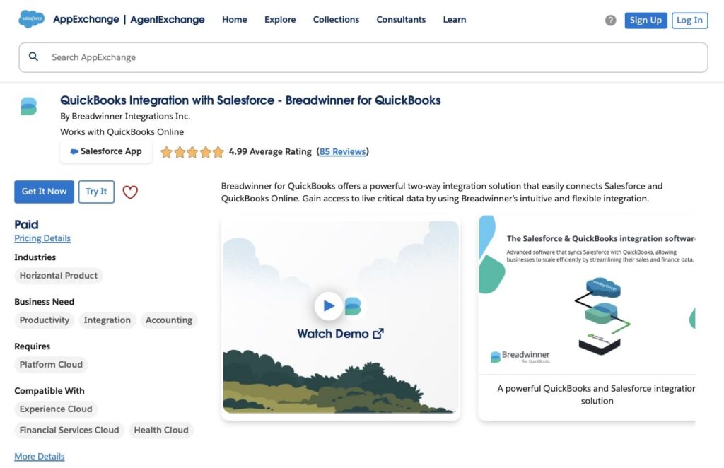 Breadwinner on Appexchange