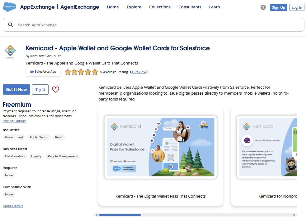 Kemicard on AppExchange