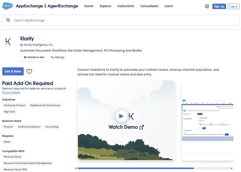Klarity on AppExchange