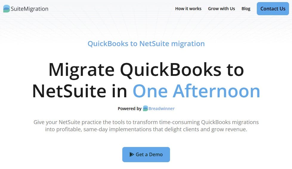 QuickBooks to NetSuite migration with Breadwinner