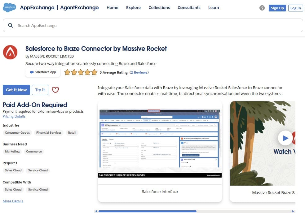 Salesforce to Braze Connector on AppExchange