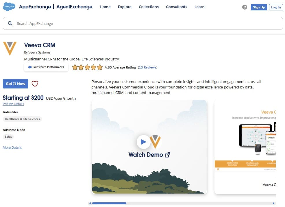 Veeva CRM on AppExchange