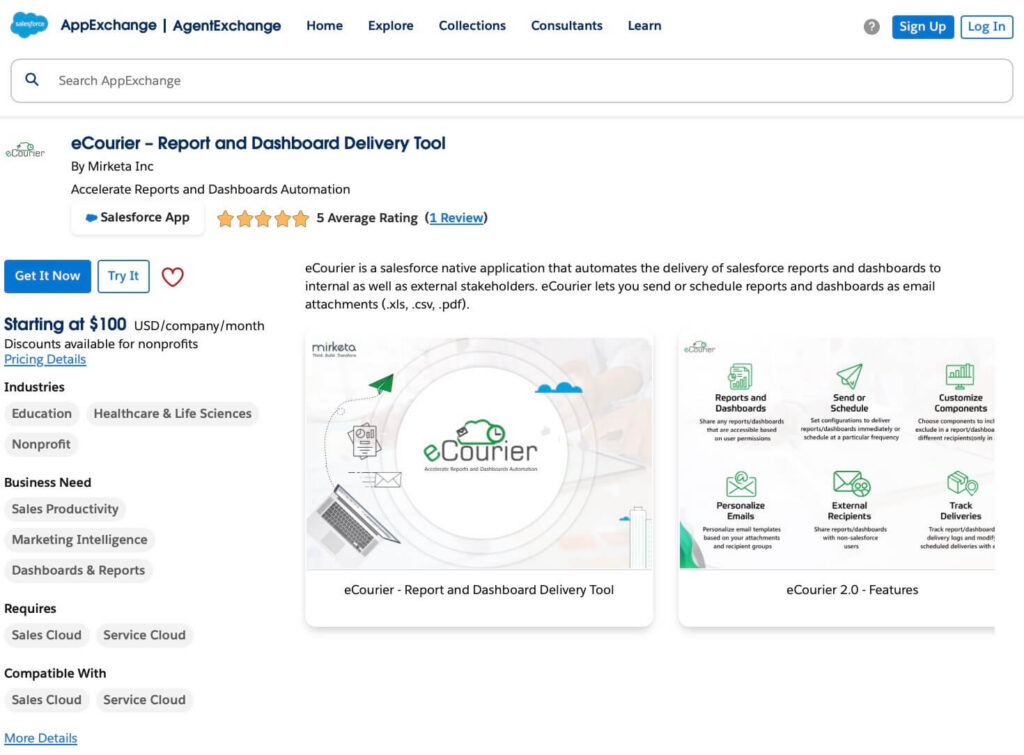 eCourier – Report and Dashboard Delivery Tool