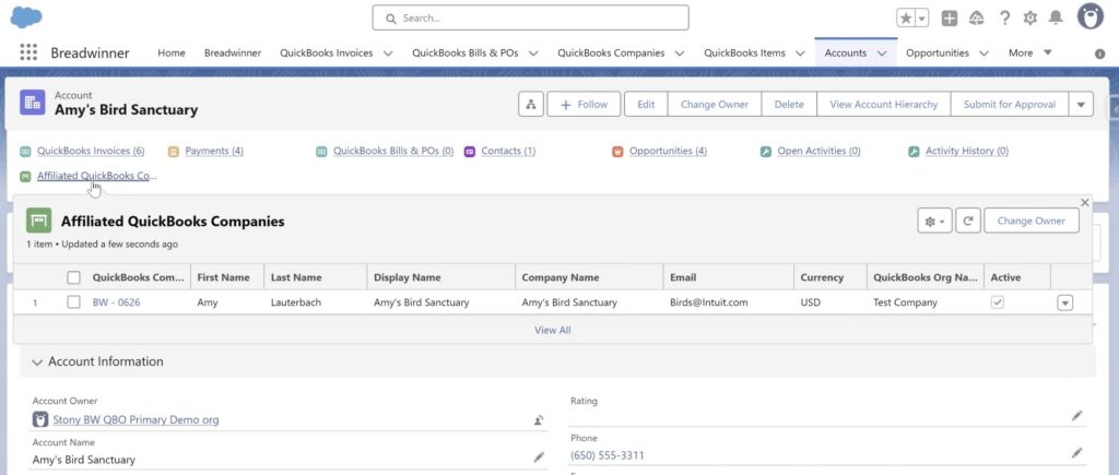 Affiliated Quickbooks Companies