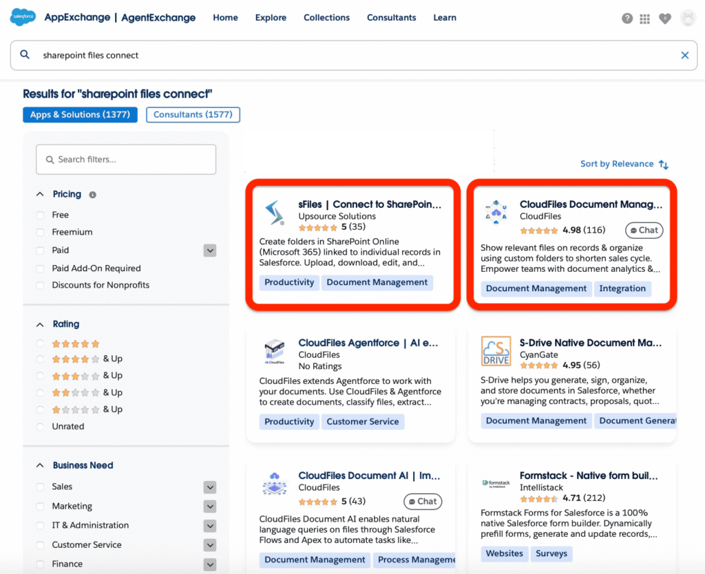 SharePoint Apps on AppExchange