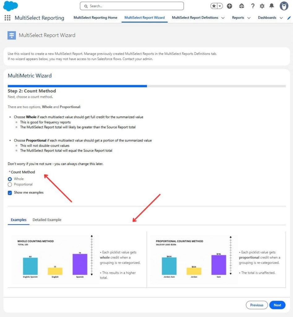 Choosing the Whole or Proportional Count Method with visual reference