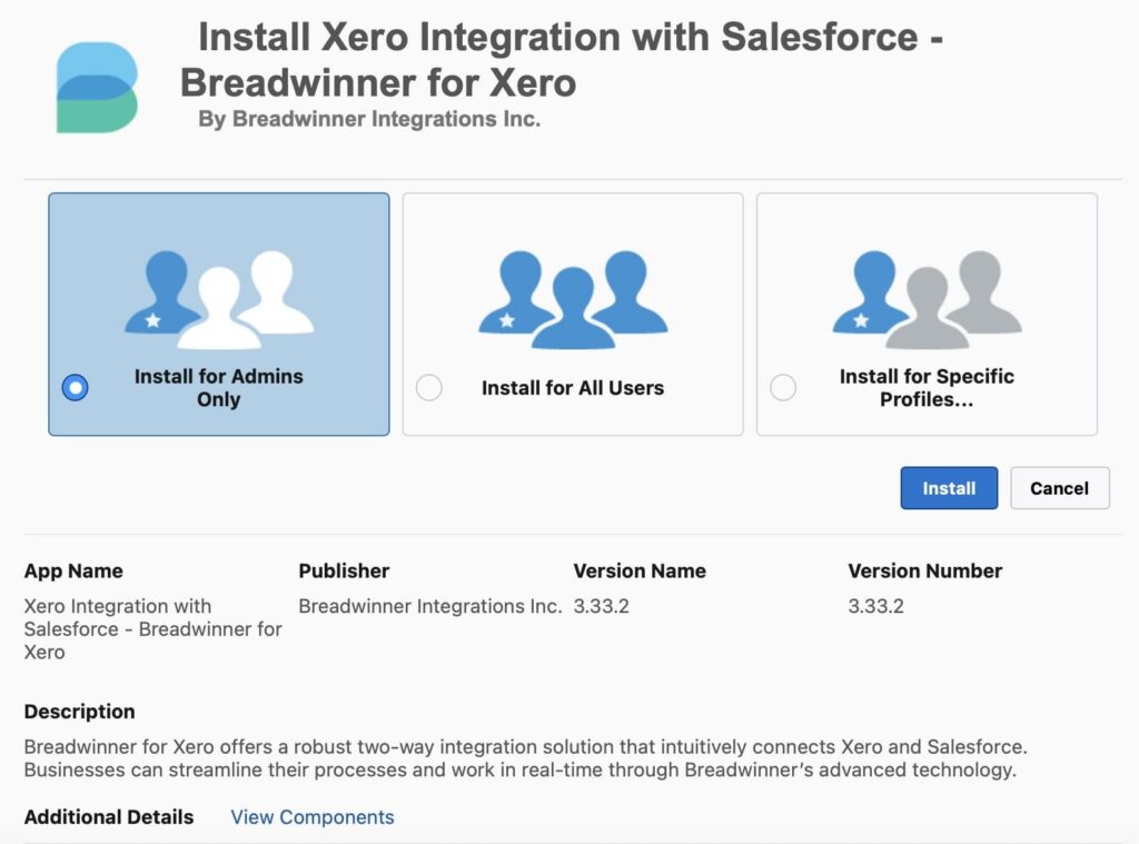 Install Breadwinner for Xero