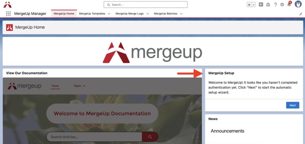 Mergeup in Salesforce