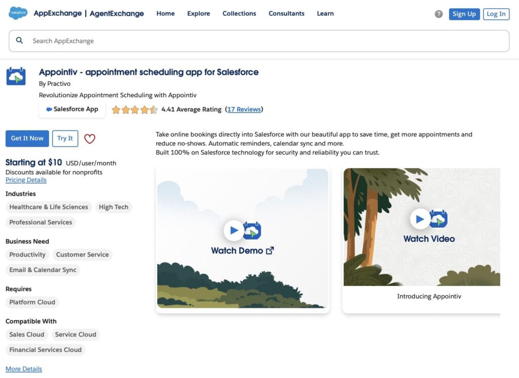 Appointiv - appointment scheduling app for Salesforce