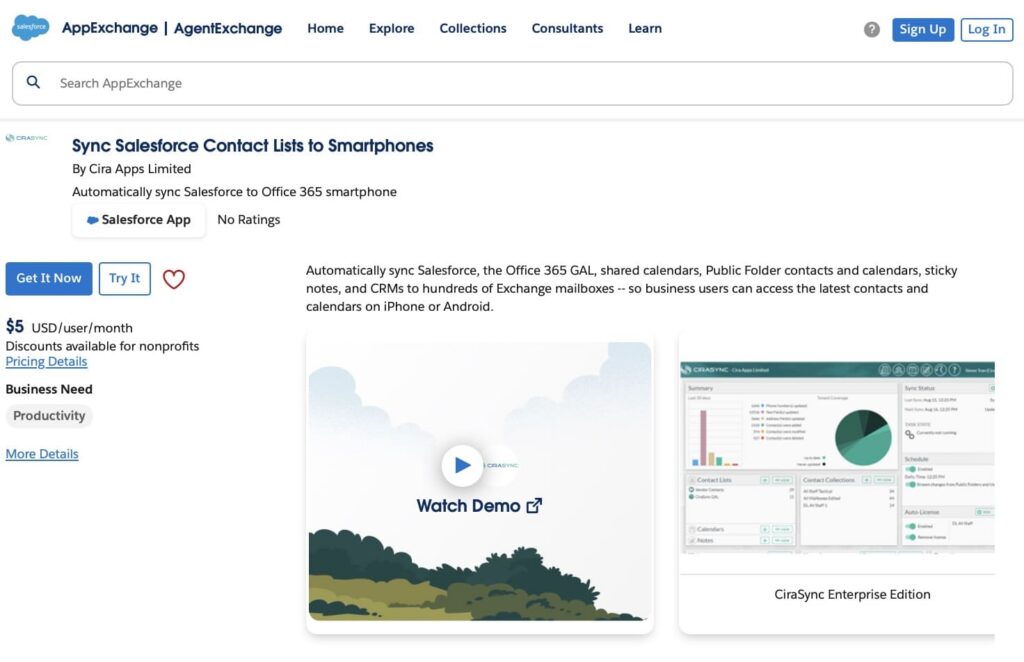 Sync Salesforce Contact Lists to Smartphones