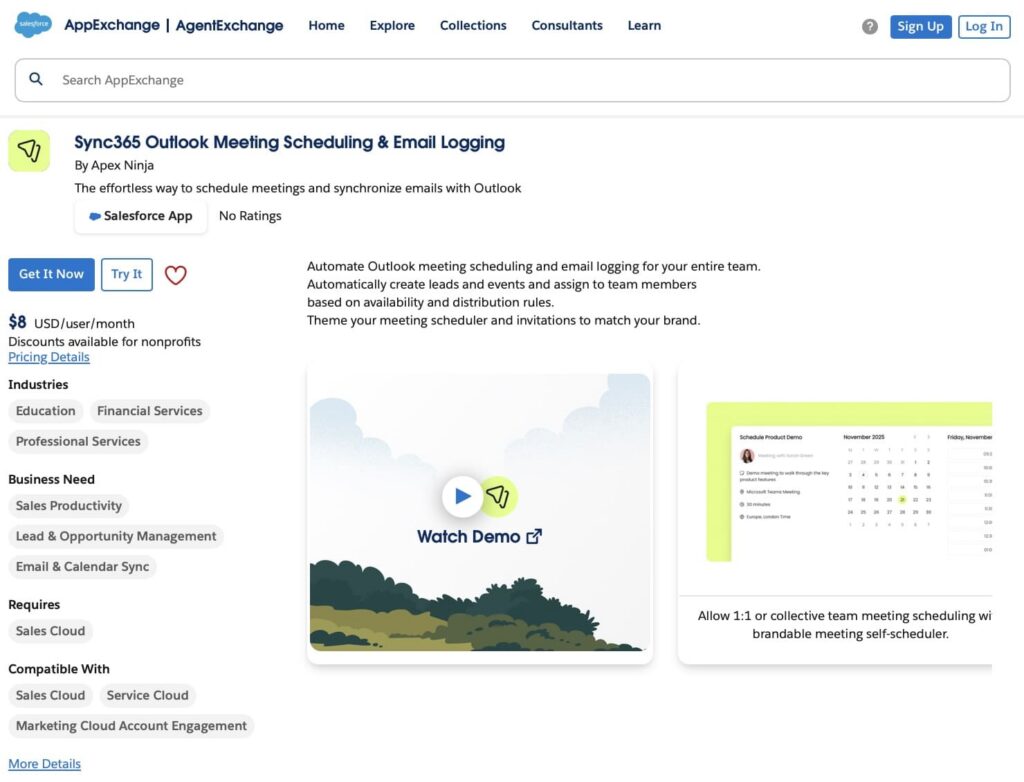 Sync365 Outlook Meeting Scheduling & Email Logging