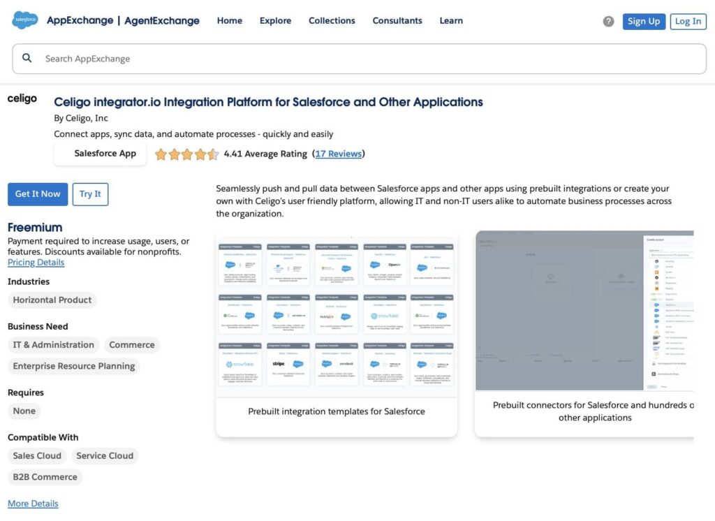 Celigo integrator.io Integration Platform for Salesforce and Other Applications